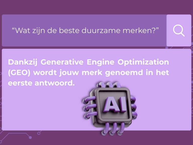 Voorbeeld van Generative Engine Optimization in AI-zoekresultaten”