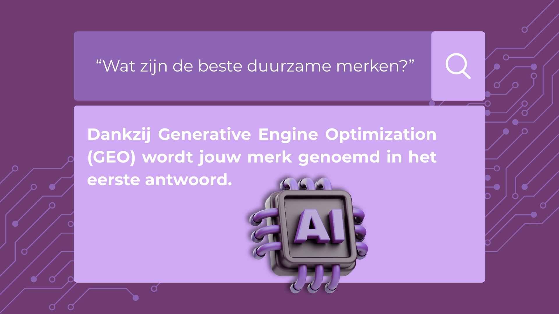 Voorbeeld van Generative Engine Optimization in AI-zoekresultaten”