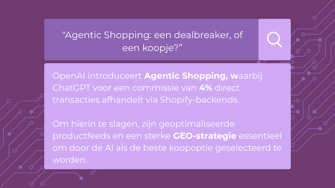 Afbeelding die antwoord geeft op de vraag: Agentic Shopping in 2026: Is de 4% 'OpenAI Tax' een dealbreaker of een koopje?
